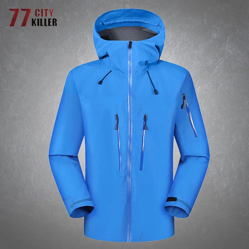 77 CITY KILLER Technical Ski Shell Jacket Notch Collar Peter Pan Collar Cowl Neck