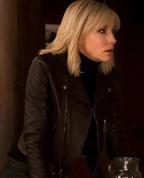 Cate Blanchett Leather Jacket Satin Jacket Silk Jacket Chiffon Jacket