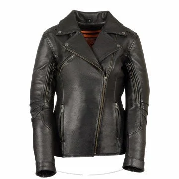 Ladies Vented MC Jacket Black Denim Jacket Leather Jacket Suede Jacket