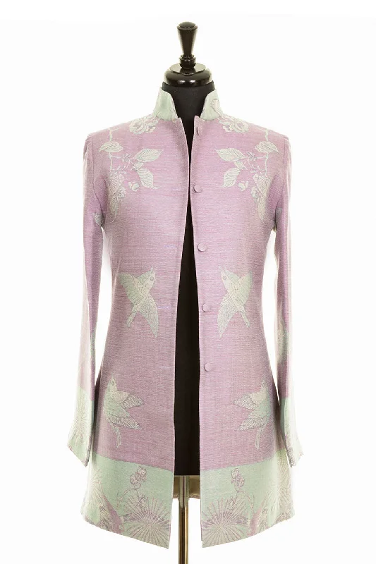 Long Nehru Jacket in Lilac Corduroy Jacket Velvet Jacket Brocade Jacket