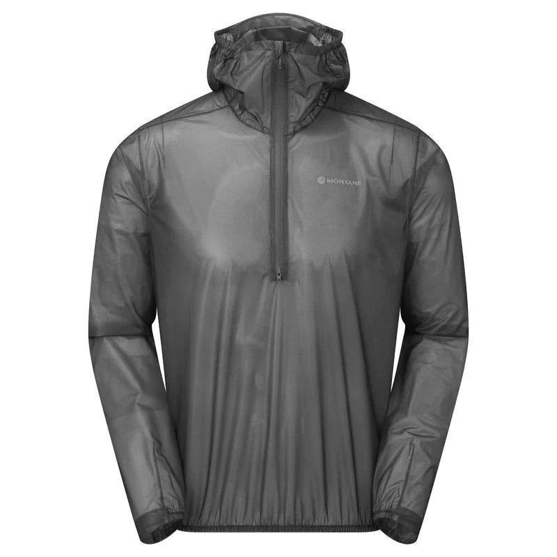 Montane Minimus Nano Pull-On Waterproof Jacket | Charcoal | Unisex A-Line Jacket Boat Neck Shawl Collar