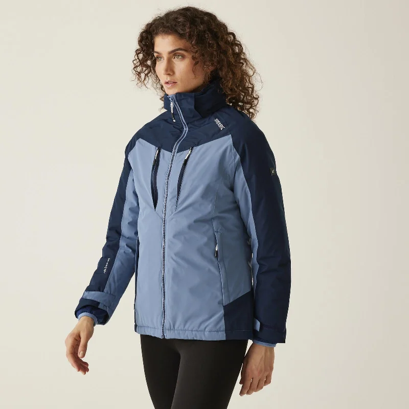 Regatta Womens Calderdale II Hooded Waterproof Winter Jacket Coat Welt Pockets Slit Pockets Flap Pockets