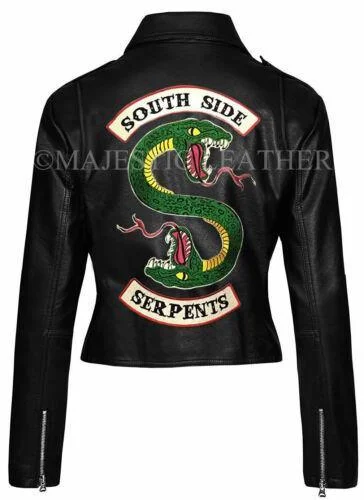 Riverdale Southside Serpents Jughead Jones Sprouse Leather Jacket For Womens Plaid Jacket Tartan Jacket Houndstooth Jacket