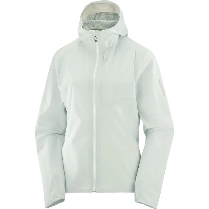 Salomon Bonatti Trail Waterproof Jacket | Misty Blue | Womens Zip Front Button Front Snap Front