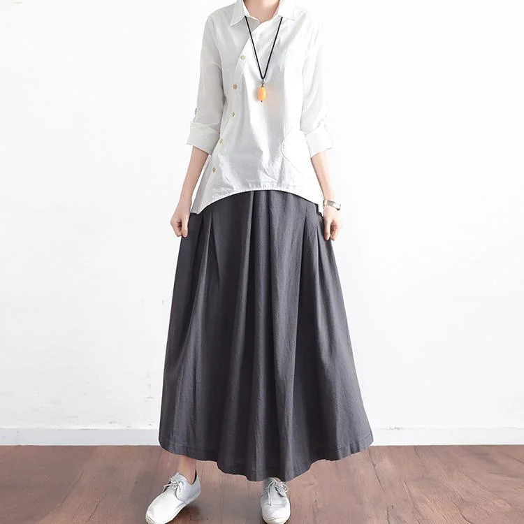 2017 fall gray cute linen skirts oversize elastic waist maxi skirts velvet skirt plush 2017 fall gray cute linen skirts oversize elastic waist maxi skirts velvet skirt plush