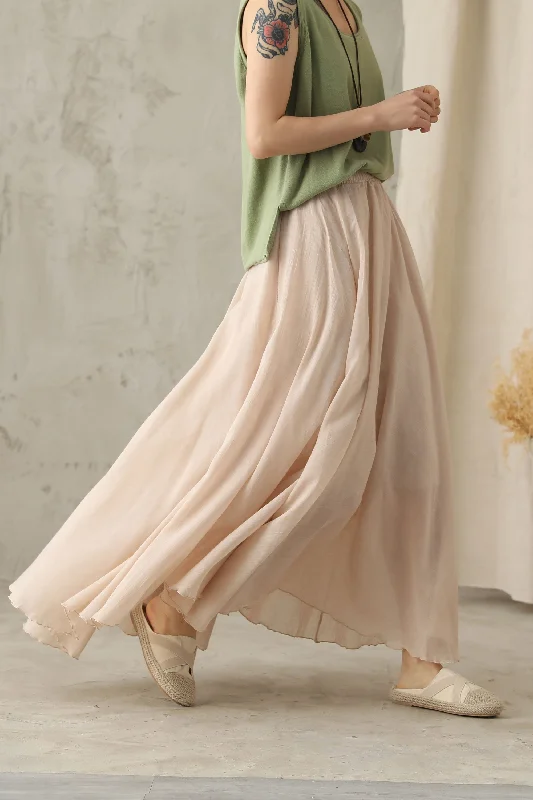 elastic wasit bohemian maxi skirt A002# denim skirt classic