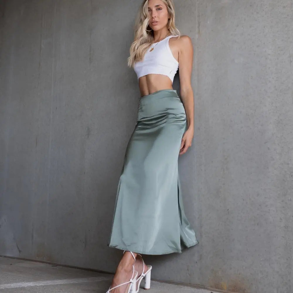 Elegant High Waist Long Skirt lace skirt romantic