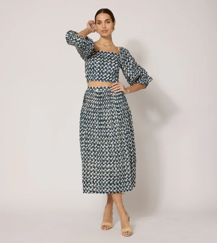 Elena Midi Skirt | Biarritz leather skirt refined
