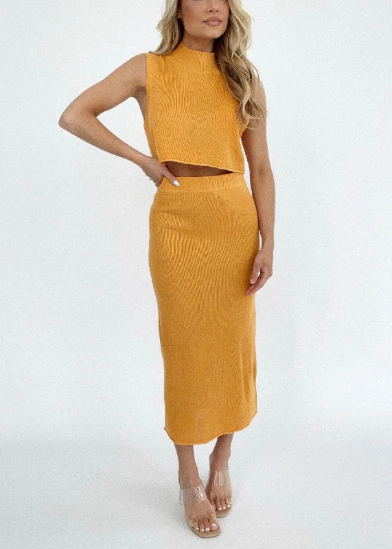 Francesca Midi Skirt wool skirt thick
