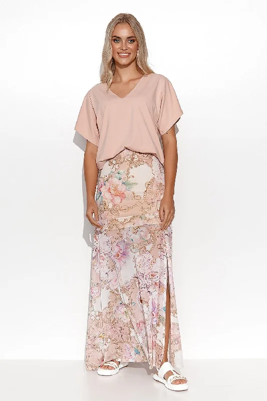 Long skirt Makadamia linen skirt airy