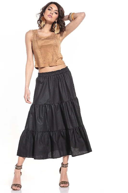 Long skirt Tessita wool skirt thick