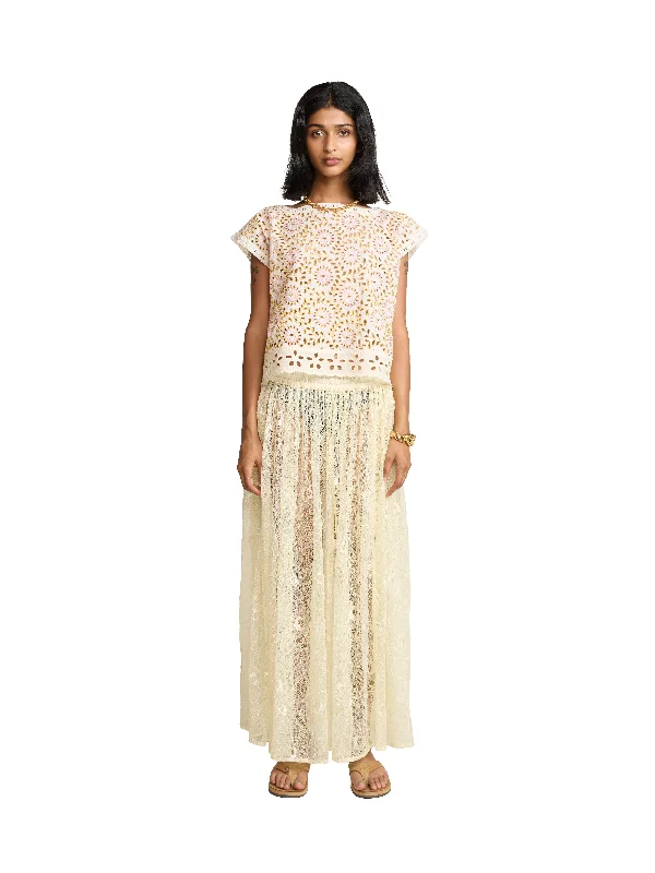 Penny Lace Maxi Skirt high slit skirt
