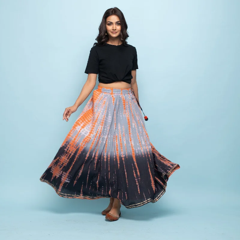 Rang Deep Women Orange Black Grey Skirt spandex blend skirt