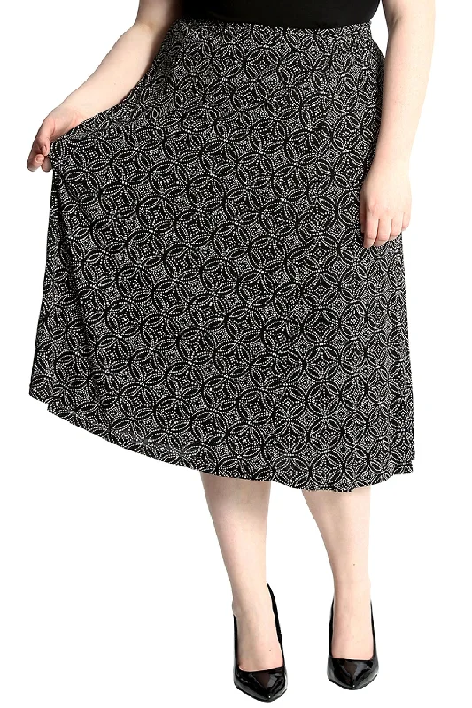 Tile Print Maxi Skirt silk skirt lustrous