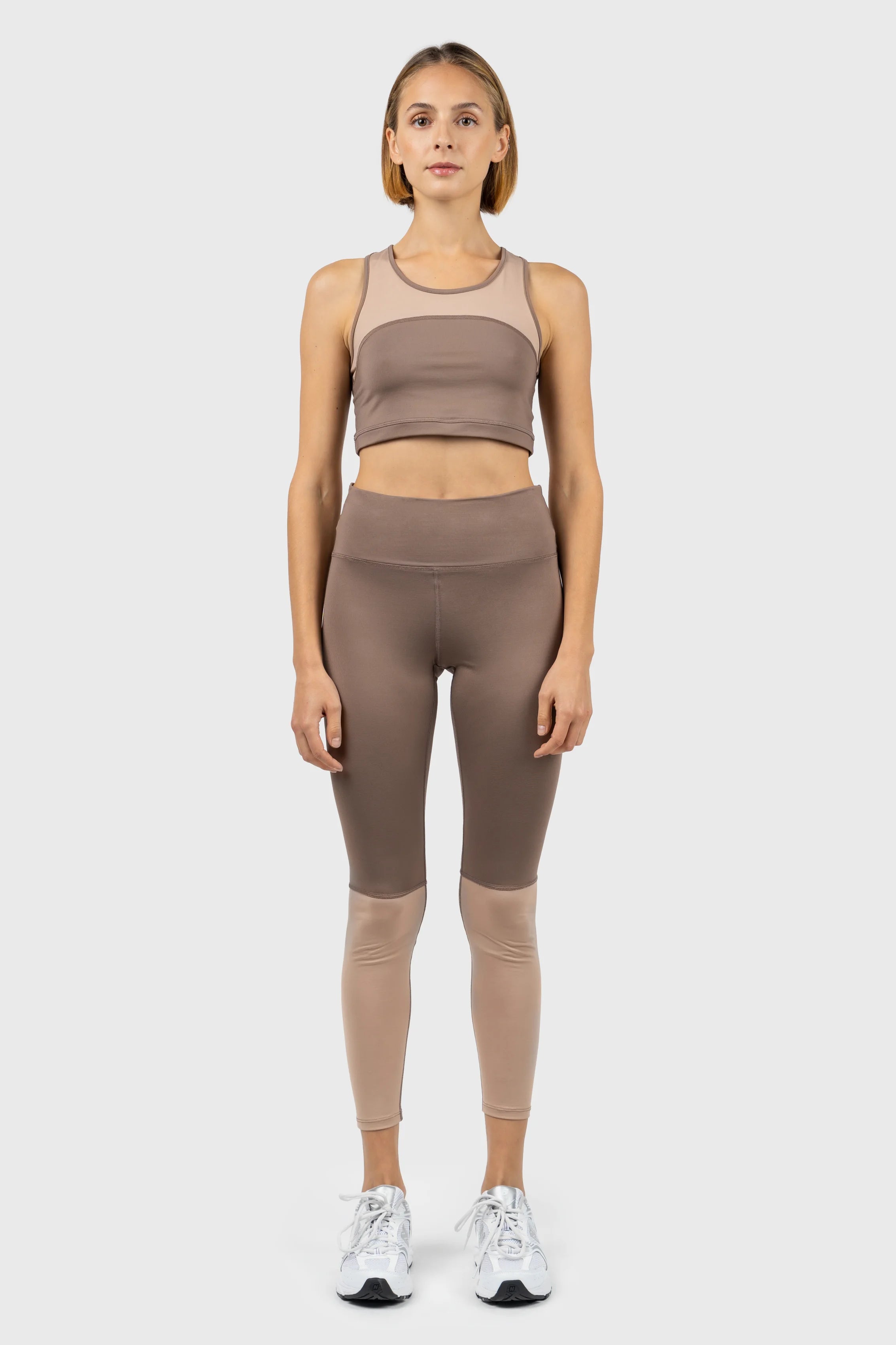 Active Long Leggings Elegant Printed Leggings with Pockets