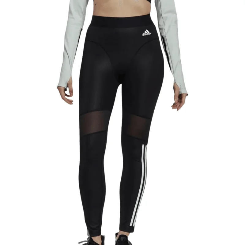 Adidas Womens Hyperglam 3-Stripes 7/8 Leggings Stylish Printed Stretch Leggings