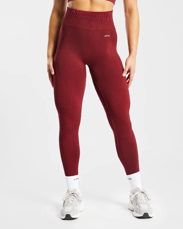 Balance V2 Seamless Leggings - Rumba Red Comfortable Athletic Tights