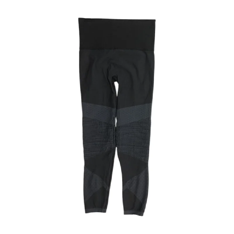 Black Color Block Leggings Fashionable Quick-Dry Yoga Pants