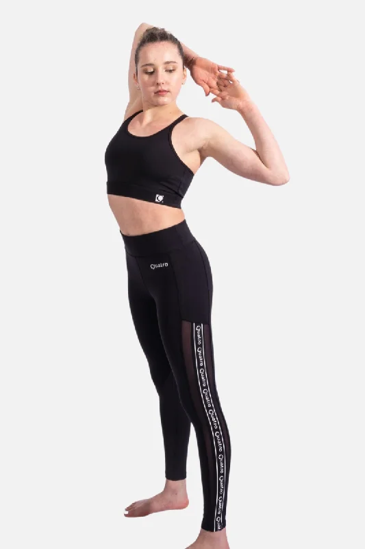 Energy Black High Waist Leggings Fashionable Sports Leggings