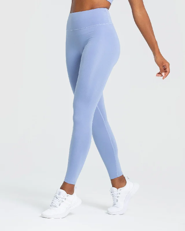 Essential Leggings | Powder Blue Elegant Sheer Leggings
