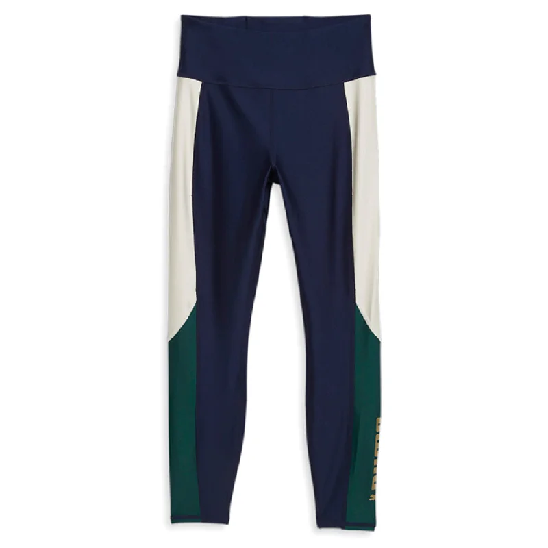 Fit Eversculpt Color Block High Waist 7/8 Leggings Fashionable Embroidered Detail Leggings