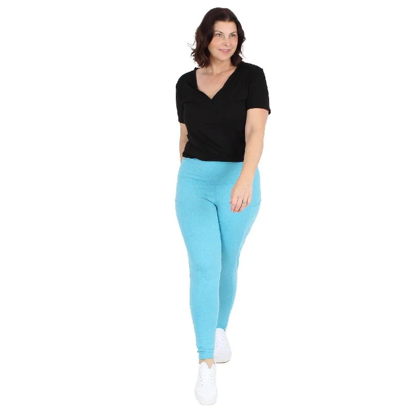 Flow Legging with Pockets | Ocean Comfortable Ribbed Sports Leggings