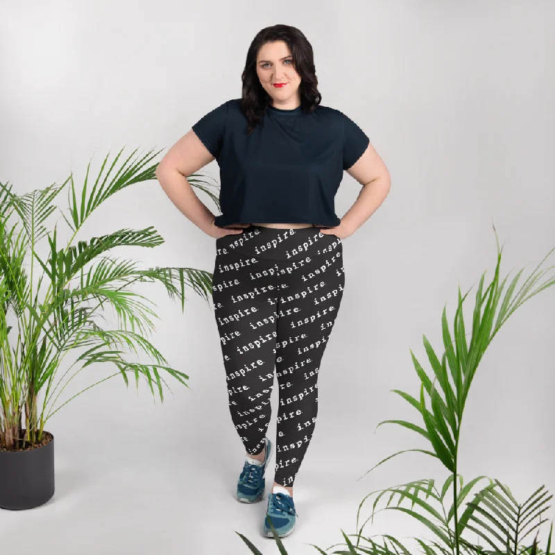 inspire Plus Size All-Over Print Leggings Fashionable Printed Legging Pants