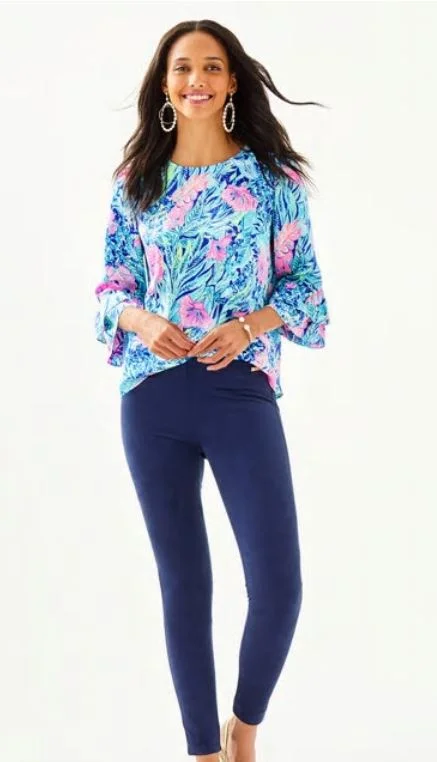 Lilly Pulitzer Anika High Rise Ultra Suede Legging * Trendy Fitness Leggings