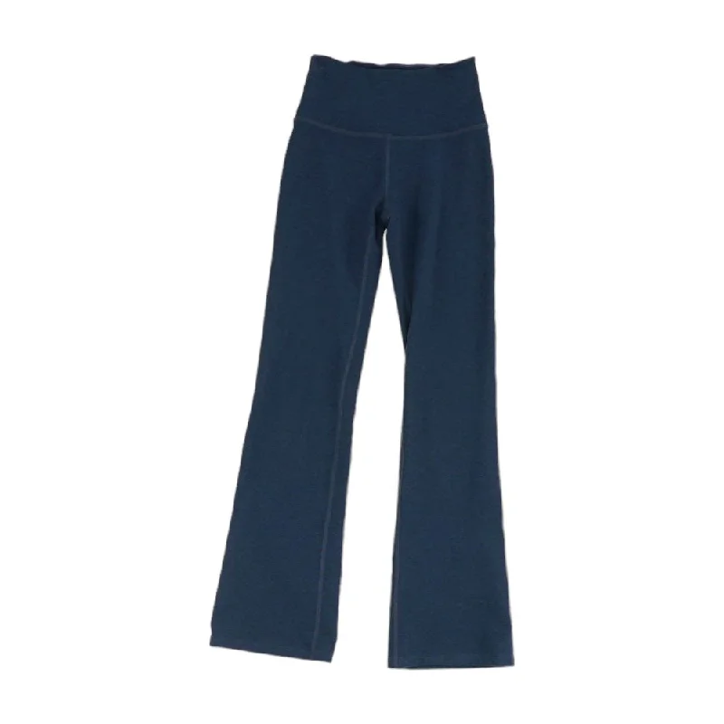 Navy Solid Leggings Chic Velvet Soft Leggings