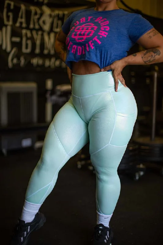 Mermaid Shiny Legging Fashionable Plus-Size Activewear