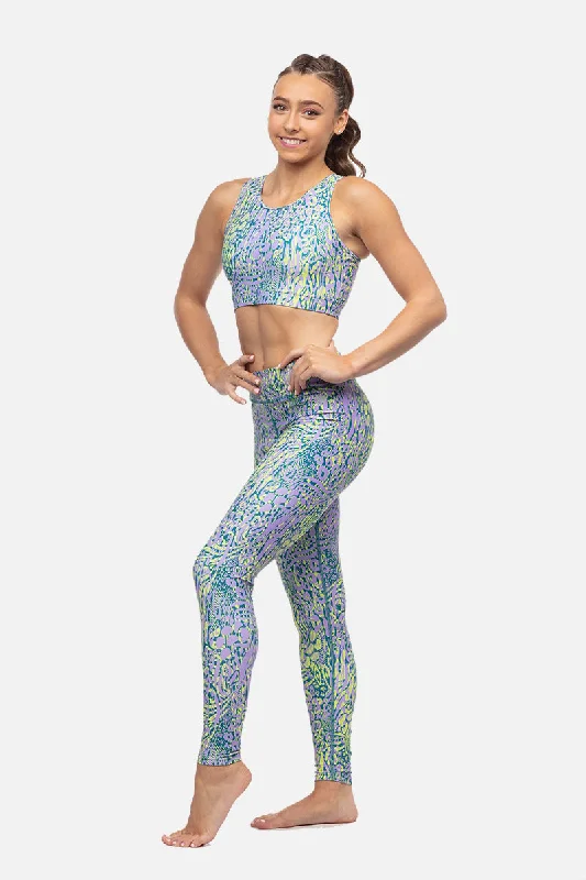 Panther Green Leggings Stylish Athletic Wear Leggings