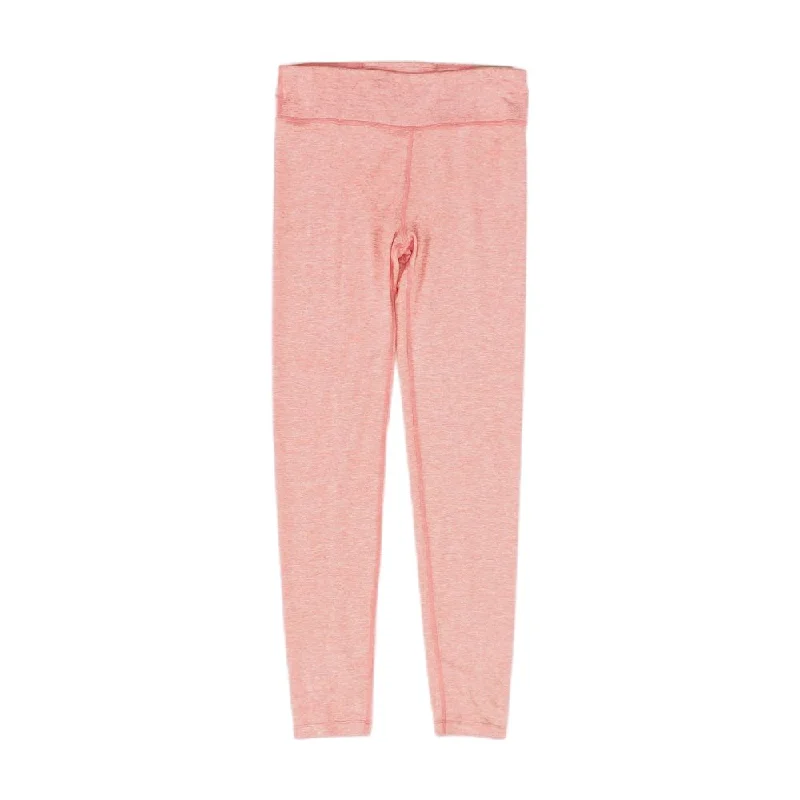 Pink Solid Leggings Cozy Yoga Compression Leggings