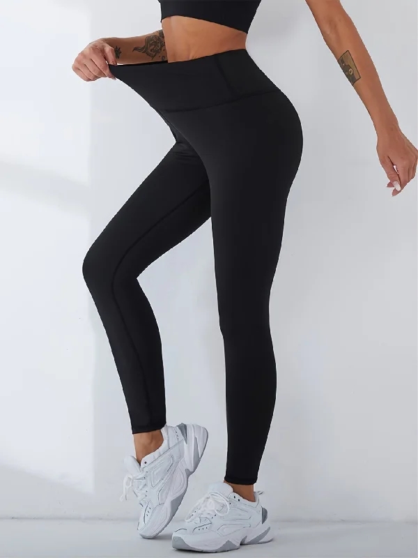 Seamless Solid Color Quick-drying Mid Stretch Butt Lifting Yoga Leggings Trendy Flared Leggings Seamless Solid Color Quick-drying Mid Stretch Butt Lifting Yoga Leggings Trendy Flared Leggings