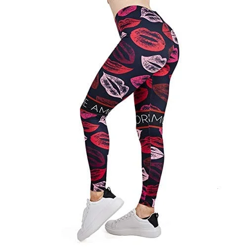 Sexy Lips Seamless Workout Leggings - Women’s 3D Printed Red Yoga Leggings, Tummy Control Running Pants Trendy Side-Pocket Leggings Sexy Lips Seamless Workout Leggings - Women’s 3D Printed Red Yoga Leggings, Tummy Control Running Pants Trendy Side-Pocket Leggings