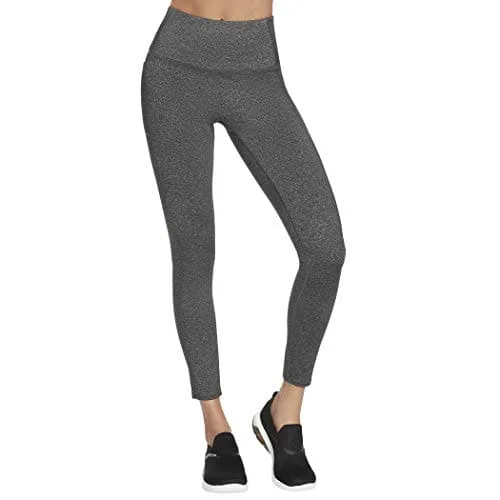 Skechers Women's GO Walk High Waisted Legging, Gray Fashionable Fitted Workout Leggings Skechers Women's GO Walk High Waisted Legging, Gray Fashionable Fitted Workout Leggings