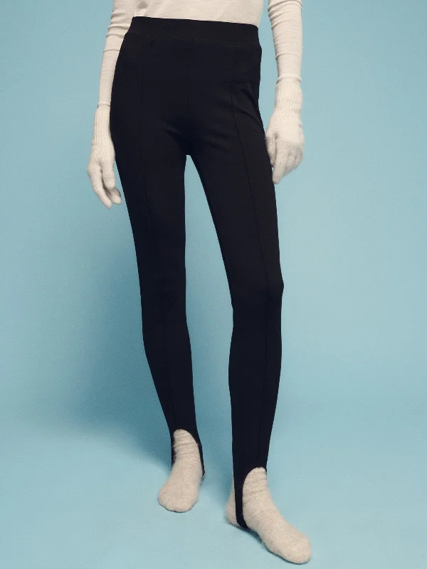 Stirrup Mid Rise Legging Black Stylish Compression Fit Leggings