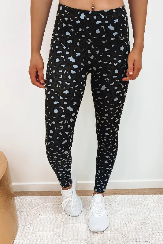 VA Essential Workout Leggings Leopard Cozy Bootcut Leggings