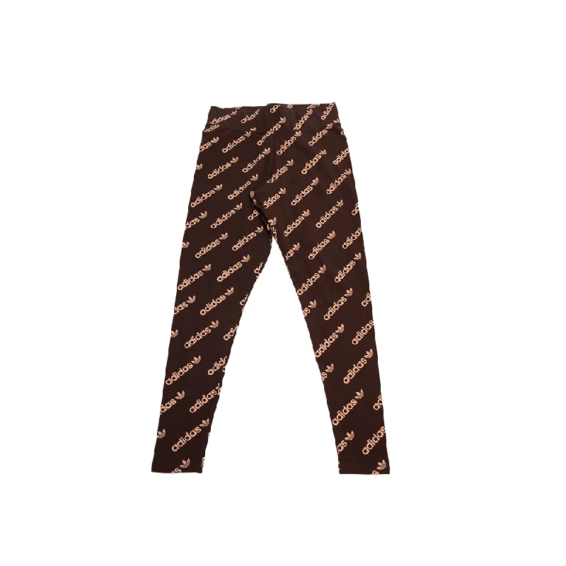 W Logomania Leggings 'Brown' Trendy Colorblock Print Leggings