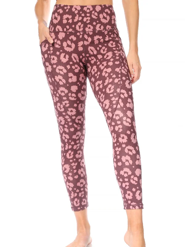 Women's "FIERCE" High-Waisted Performance Legging with Two Side Pockets Fashionable Printed Legging Pants Women's "FIERCE" High-Waisted Performance Legging with Two Side Pockets Fashionable Printed Legging Pants