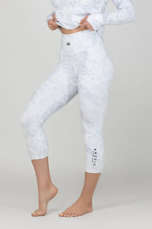 WOMEN'S THERMAL BASE LAYER LEGGING SNO-CAMO Trendy Black Mesh Leggings