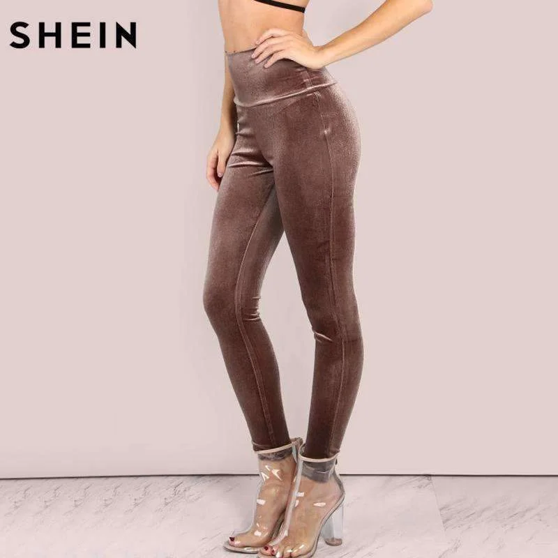 Women's Velvet Leggings Stylish Ankle-Length Leggings