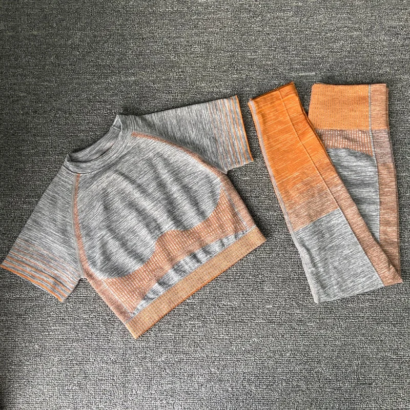 orange short set 2pc
