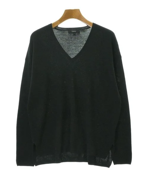 Theory Sweaters Denim Fabric Leather Fabric Suede Fabric