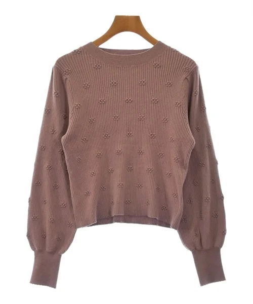 one after another NICE CLAUP Sweaters Glossy Satin Silk