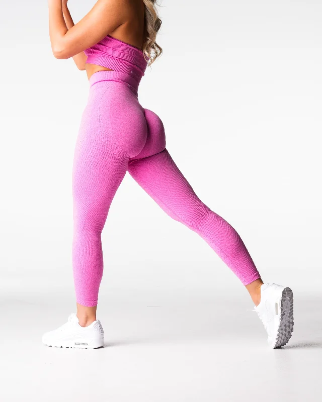 Bubble Gum Pink Lift Seamless Leggings Fashionable Sports Leggings