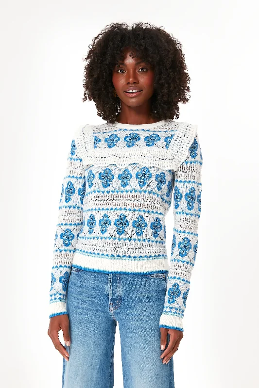 Caravan Jacquard Sweater Tailored Straight A-Line