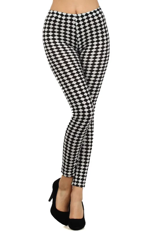 Chic Checkered Legging Comfortable Plus Size Leggings