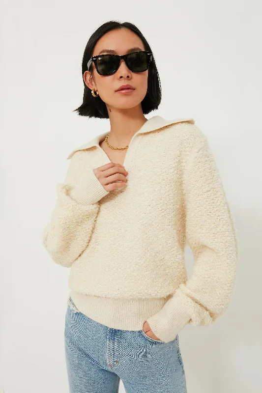 Cream Hayes Sweater Top Terry Terry Cloth Terry Knit