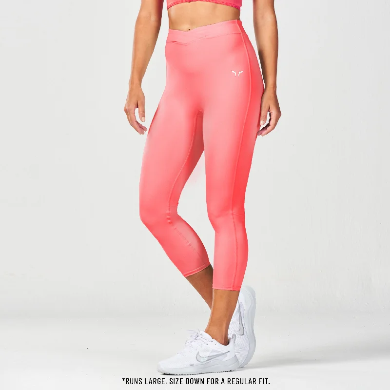 Crossover Leggings 24" - Cayenne Comfortable Slip-On Compression Leggings