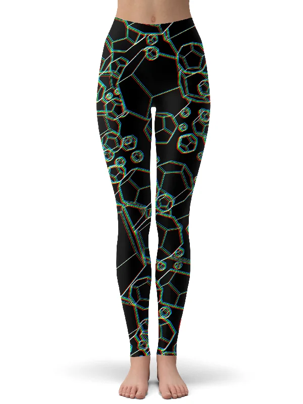 Dodecahedron Madness Glitch Leggings Comfortable Sports Performance Tights